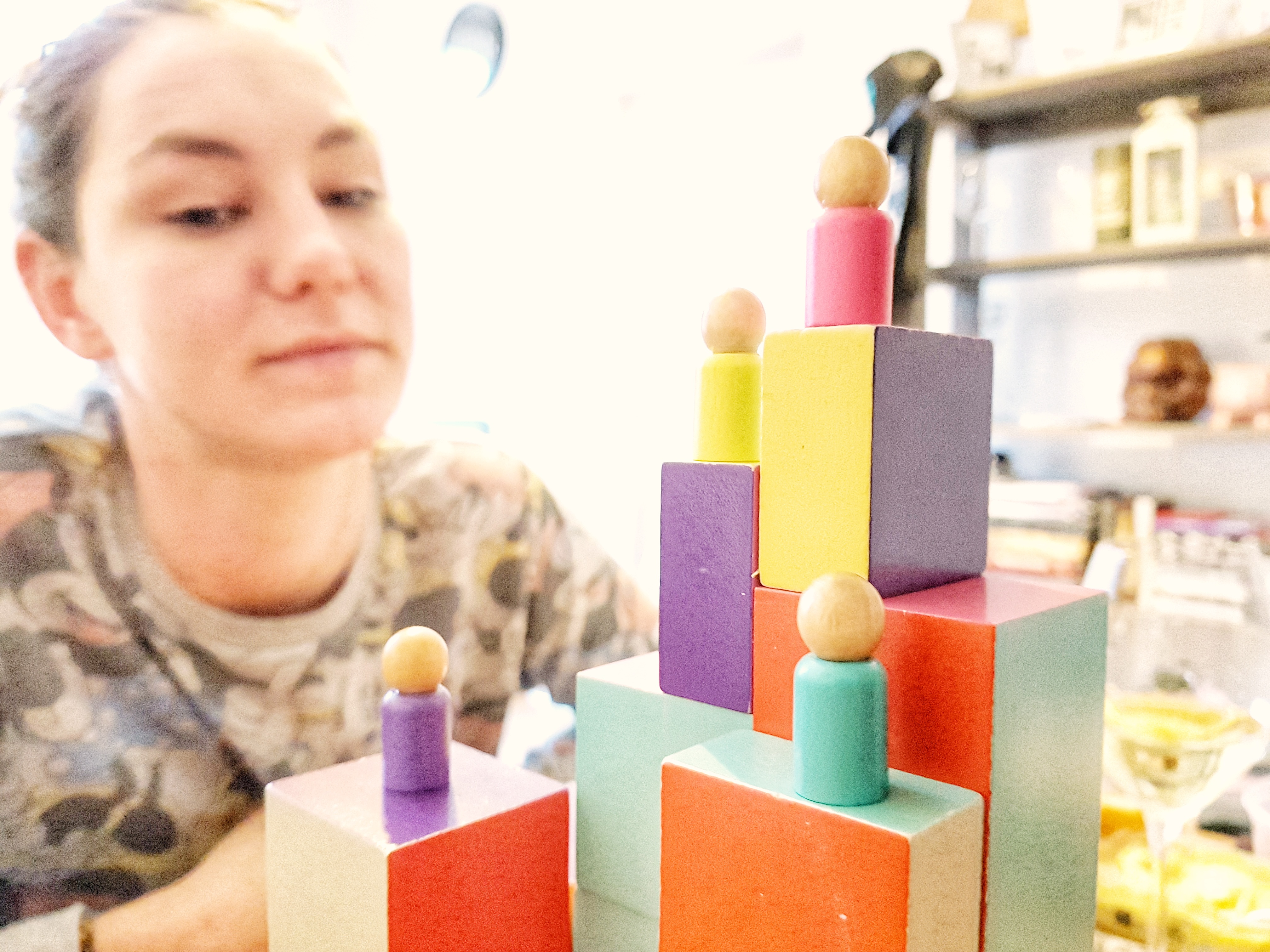 Board games are fun with Capstone Games The Climbers and Simply Complex. Player pieces and stacks of blocks